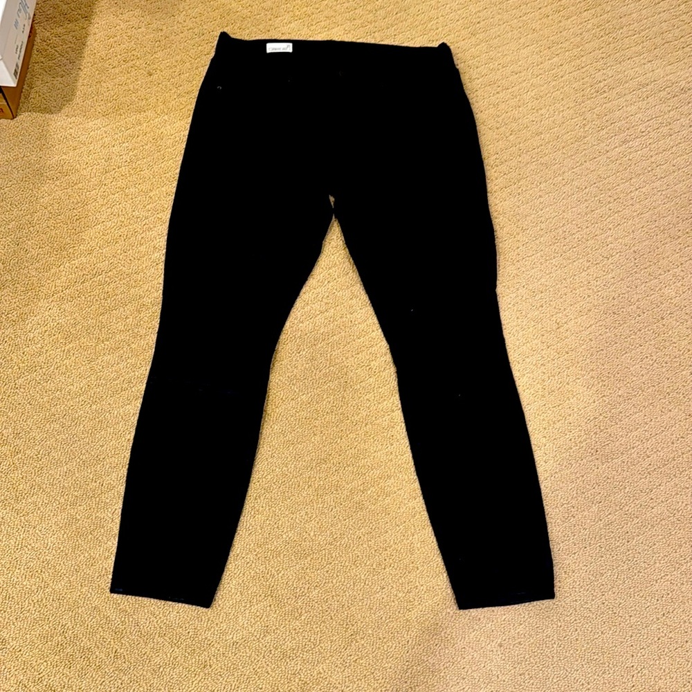 Coated denim fitted jeans